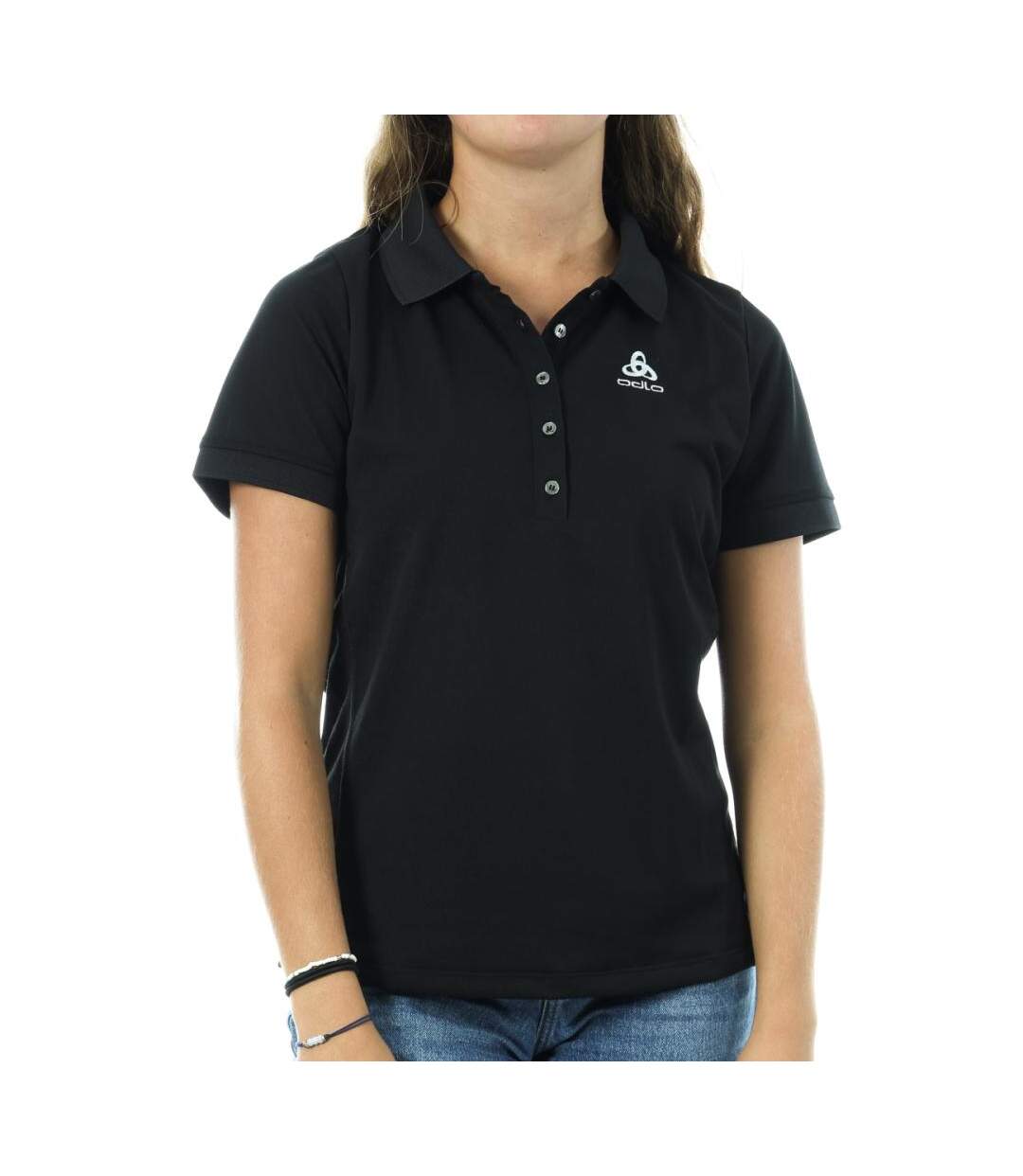 Polo Noir Femme Odlo Georgia - M-1