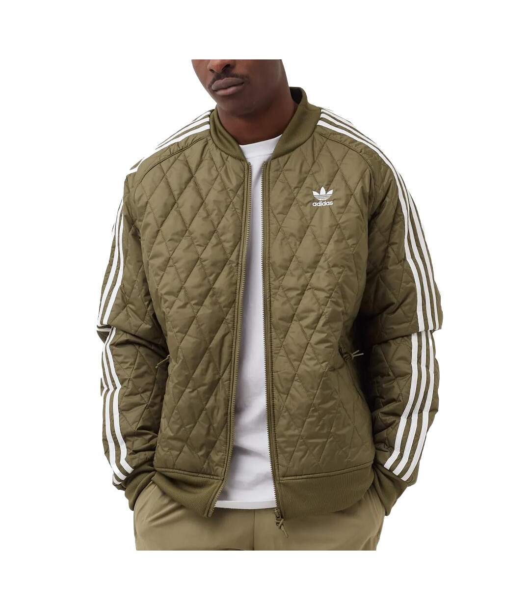 Veste Verte Homme Adidas Quilted - L-1