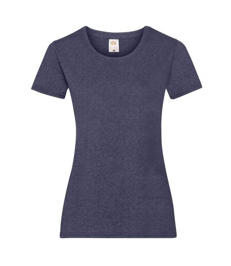 Fruit Of The Loom Ladies/Womens Lady-Fit Valueweight Short Sleeve T-Shirt (Pack (Vintage Heather Navy)