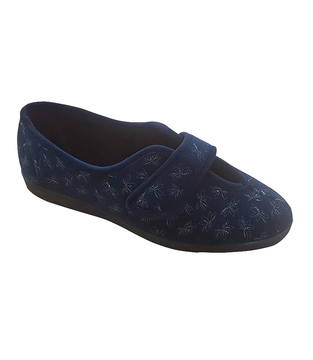 Ivy chaussons à fermeture scratch femme bleu marine Sleepers