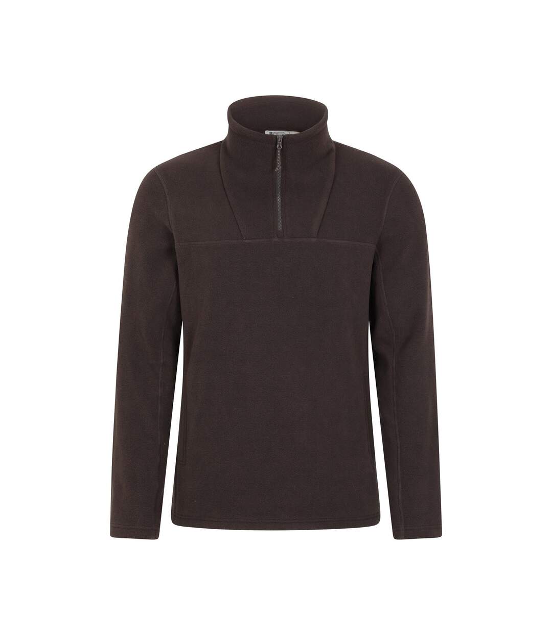 Mens cedar half zip fleece top brown Mountain Warehouse-1