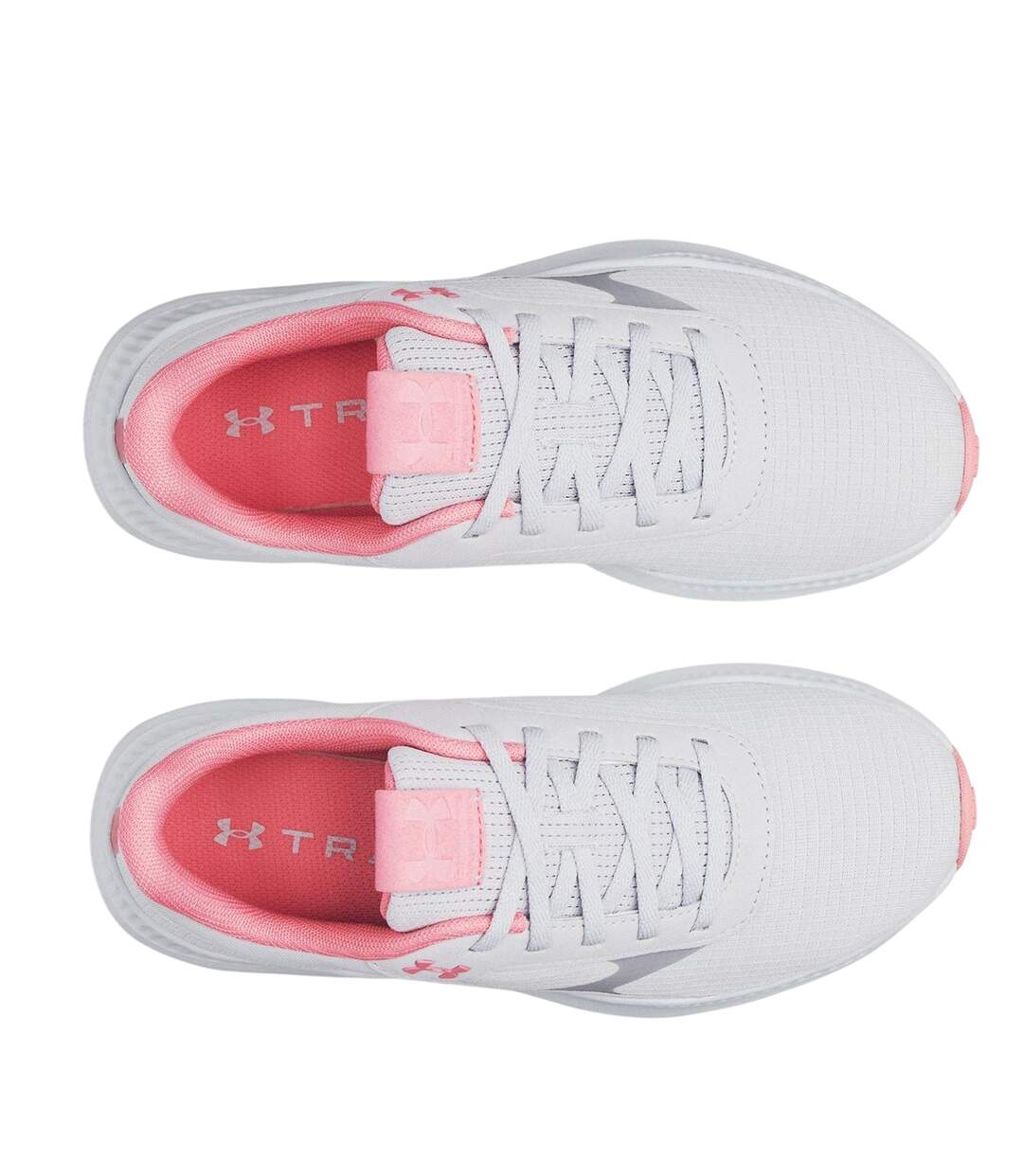 Womens/ladies Aurora Trainers Grey Pink Under Armour-3