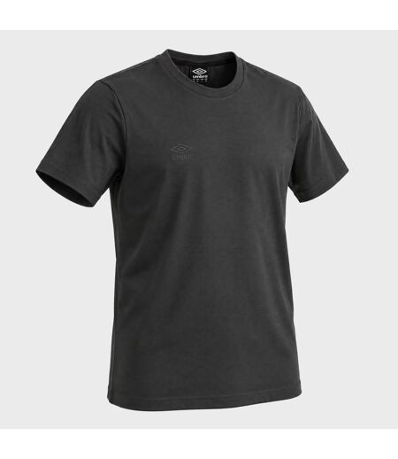T-shirt homme uni col rond regular en coton avec logo brodé 618290 Umbro