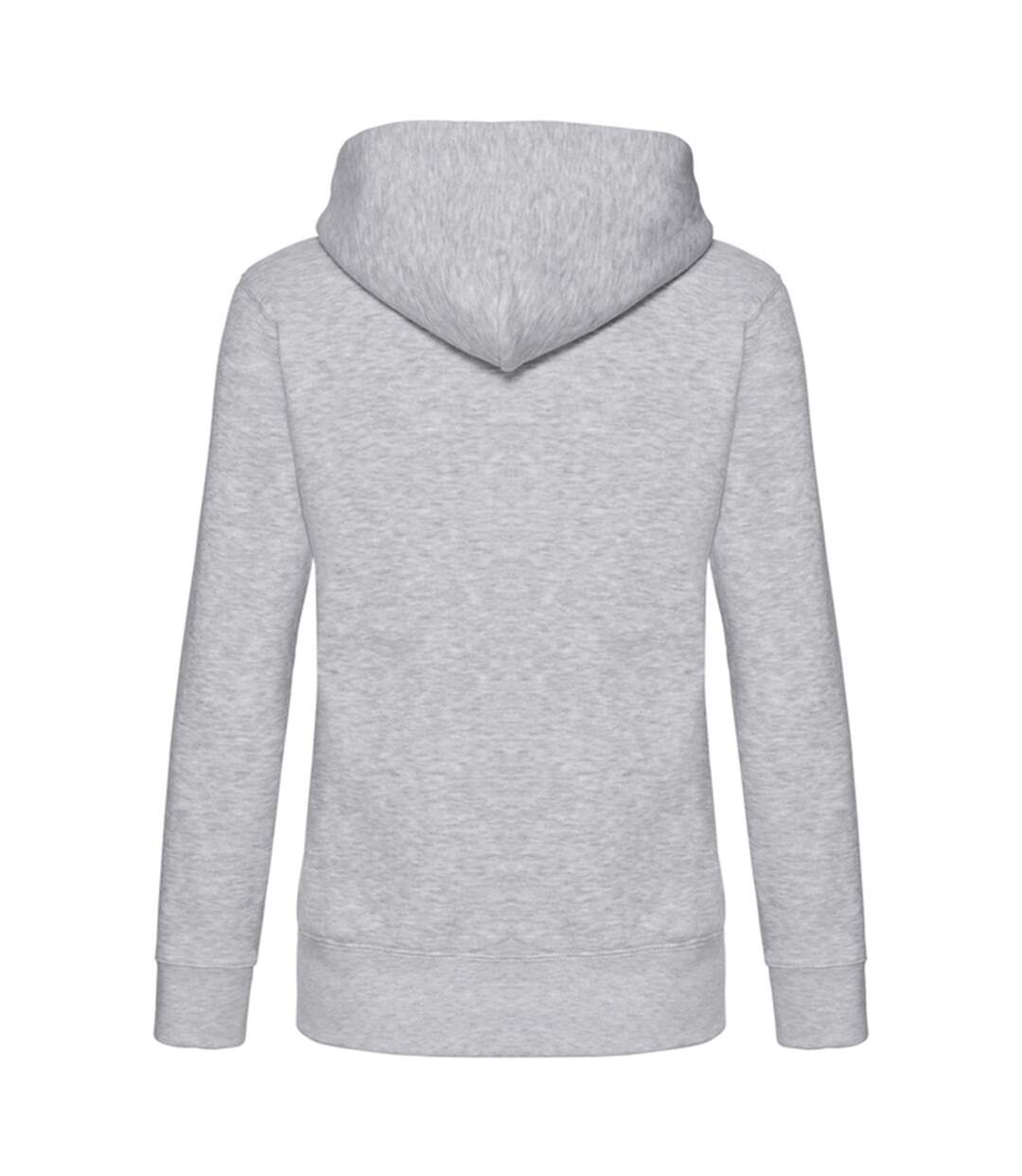 Sweat À Capuche Premium Sweat Femme Gris Chiné Fruit Of The Loom-2