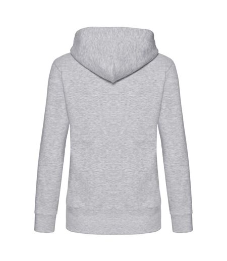 Sweat À Capuche Premium Sweat Femme Gris Chiné Fruit Of The Loom