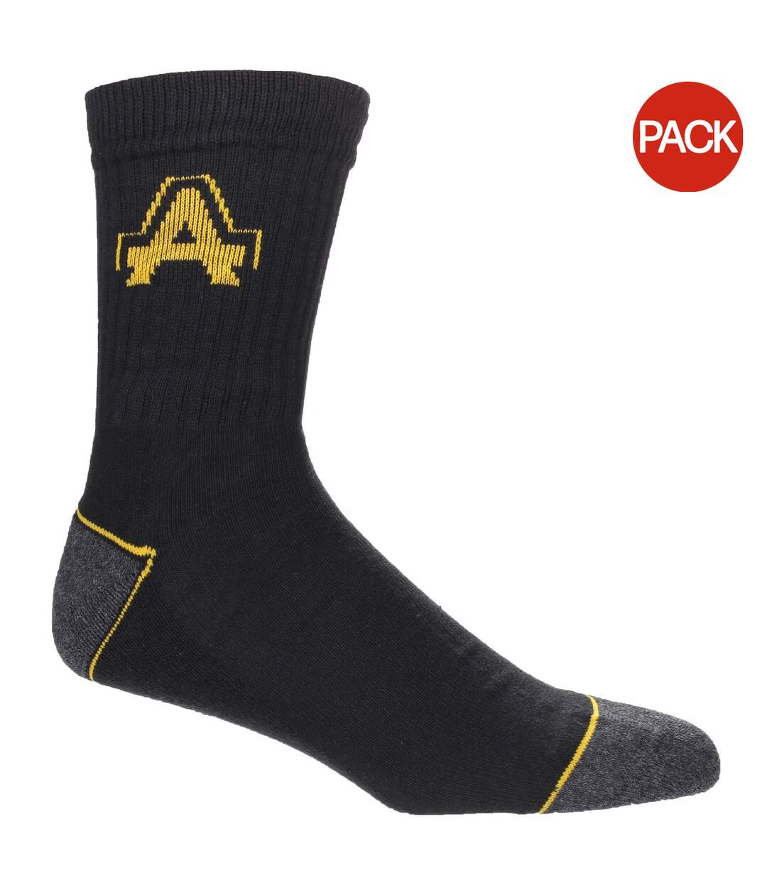 Chaussettes De Travail Homme Noir Gris Amblers-1