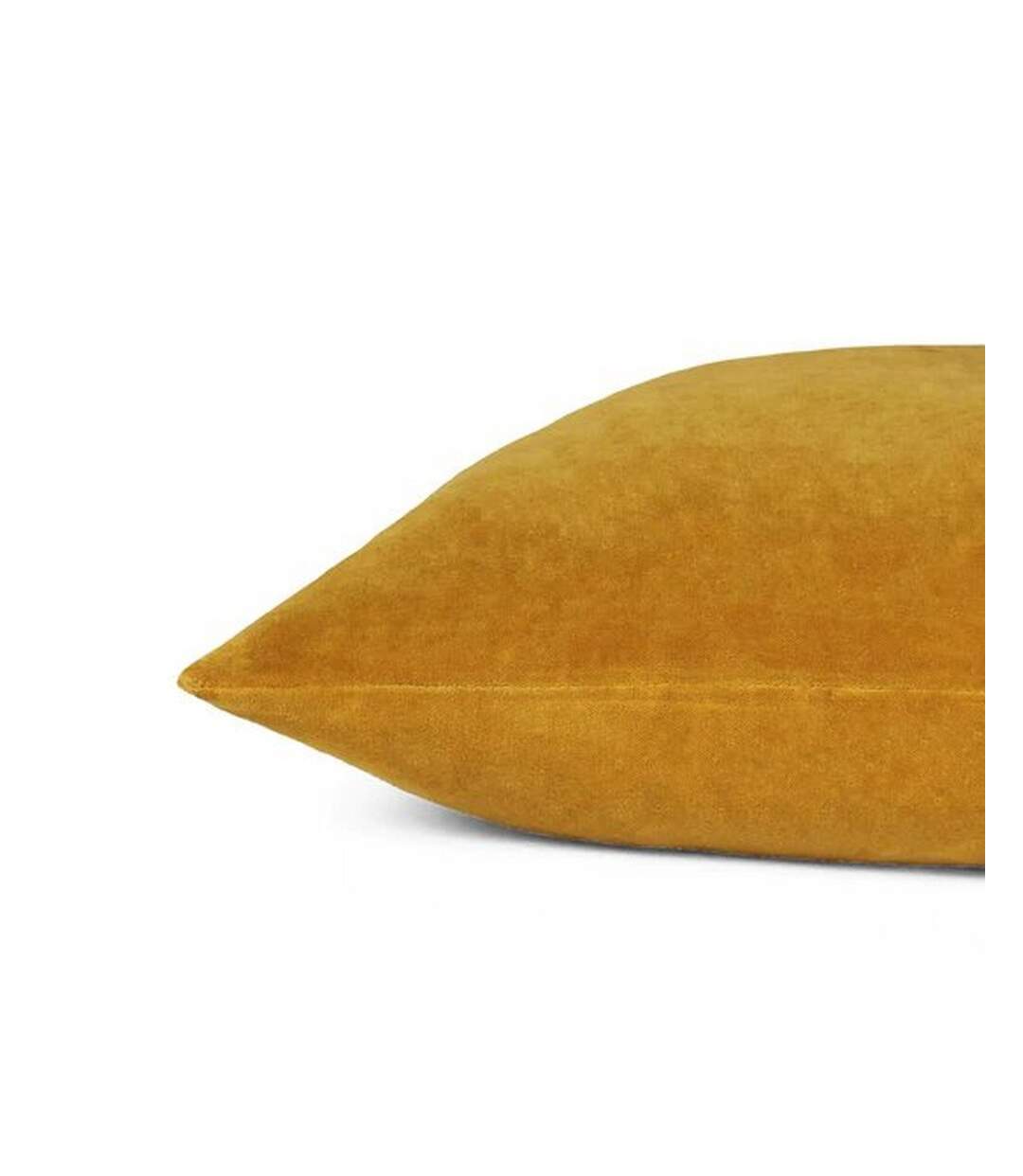 Solo velvet square cushion cover one size ochre yellow Furn