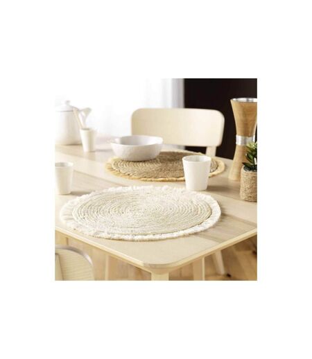 Set de Table Rond en Paille Oslo 38cm Naturel