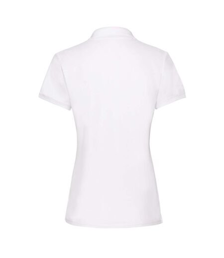 Polo premium femme blanc Fruit of the Loom