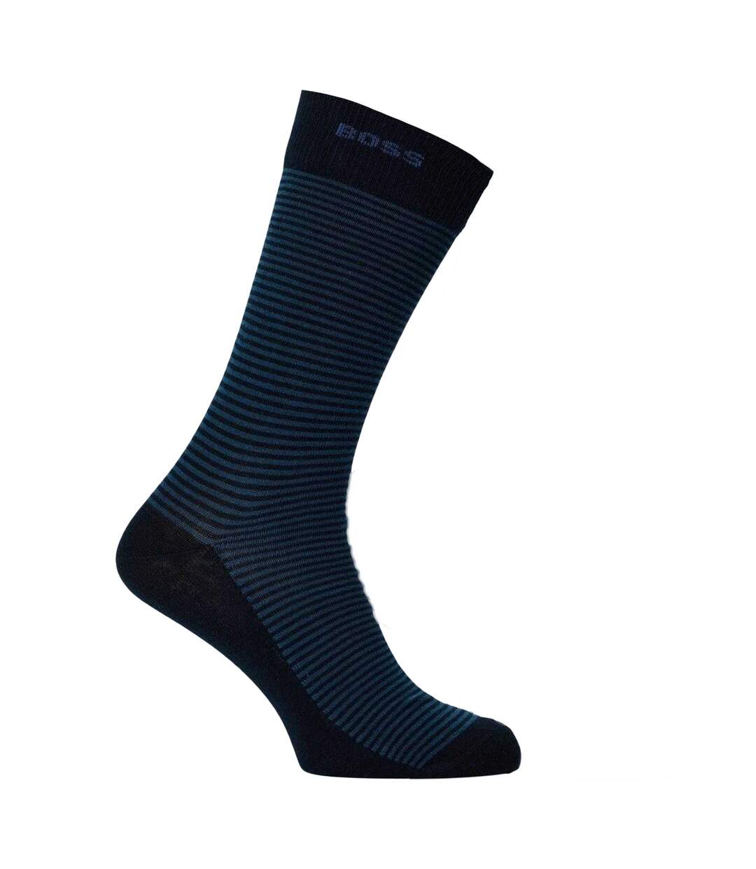 Lot De 2  Chaussettes Motif/style À Rayures Homme Bleu Boss-2