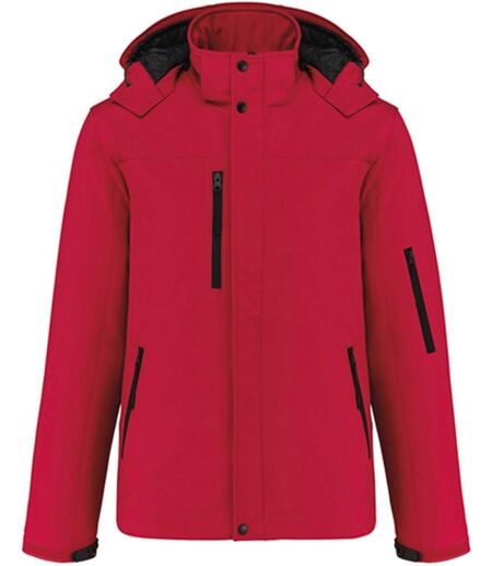 Parka softshell matelassée à capuche - K650 - Homme - rouge