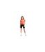 Womens/ladies Colour Block Regular Cycling Jersey Coral Odlo-1
