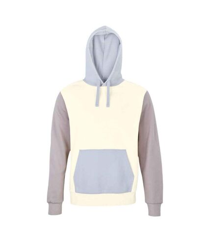 SOLS Unisex Adult Collins Contrast Hoodie (Creamy Blue)