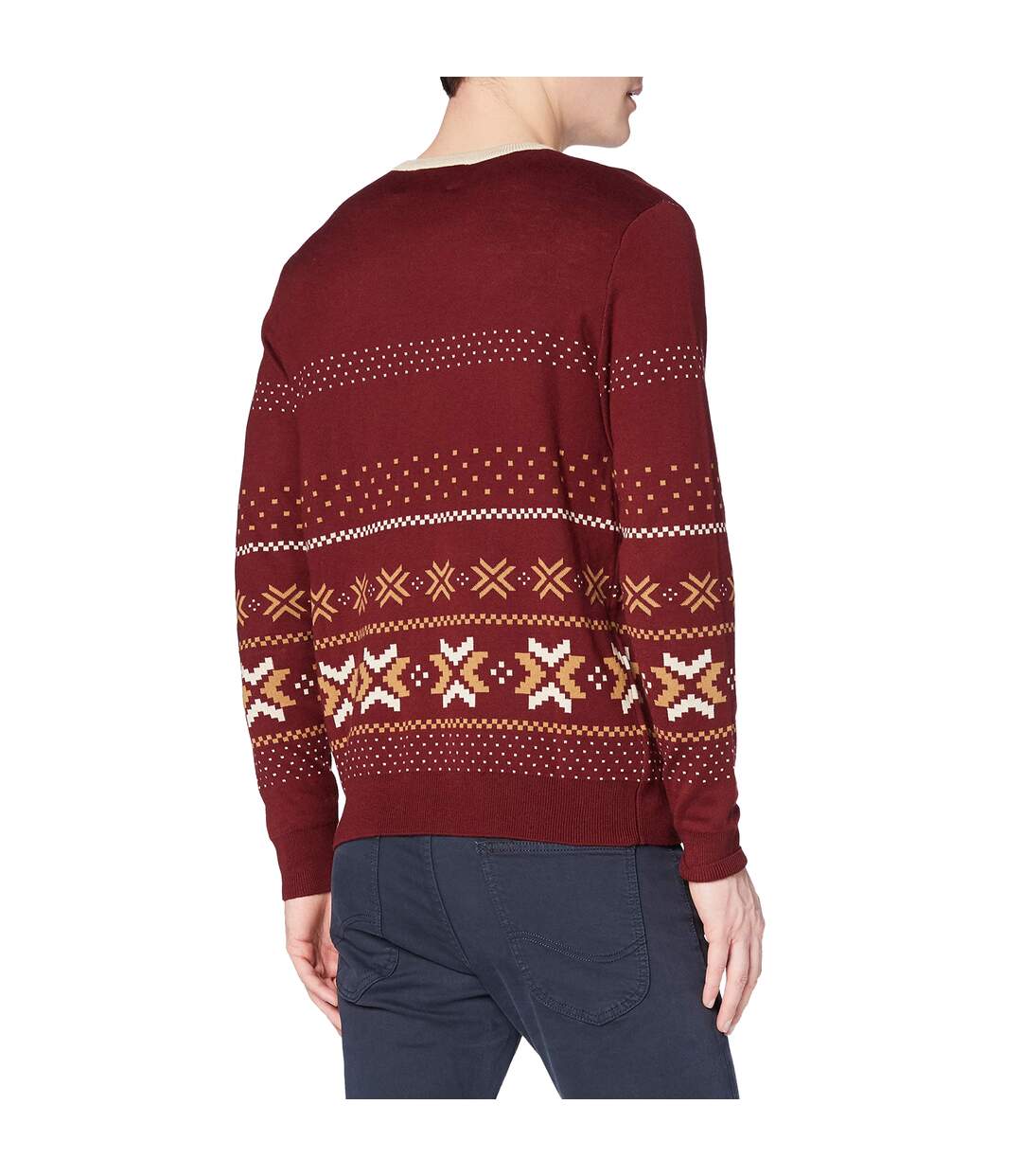 Sweat Noël 3/4 Homme Bordeaux Blanc Harry Potter-3