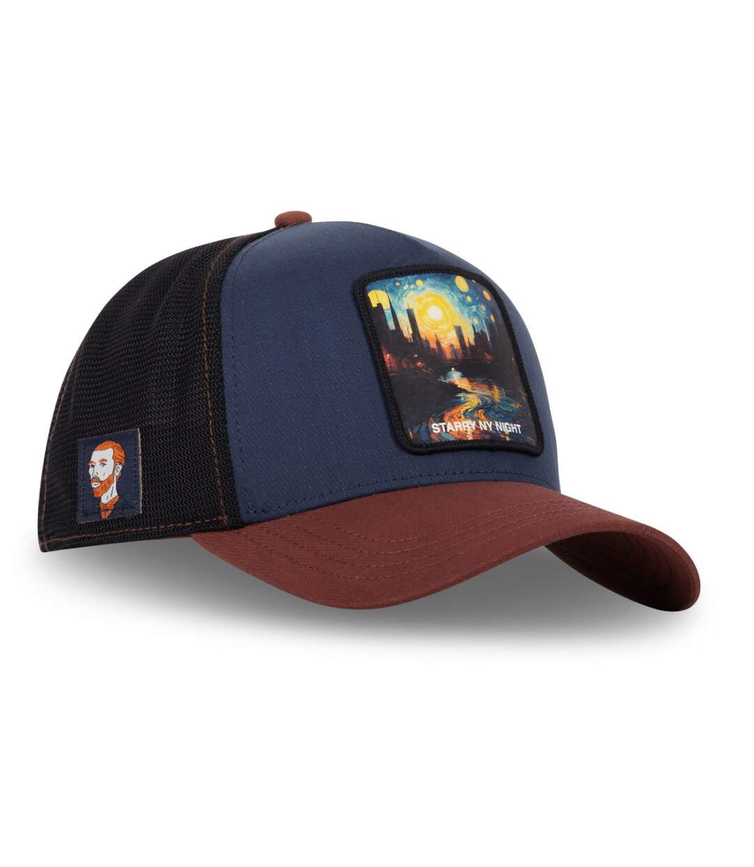 Casquette homme trucker effet bamboo finitions premium Starry Night Capslab-3
