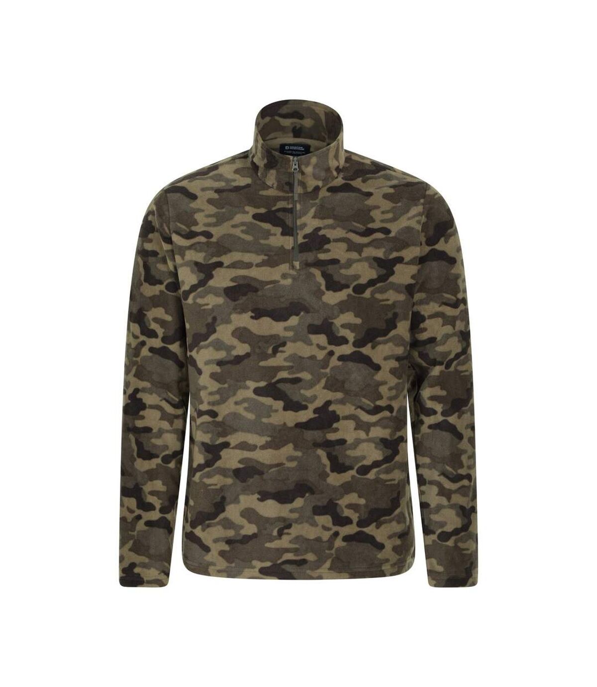 Mountain Warehouse Mens Camber II Camo Half Zip Fleece Top (Green)