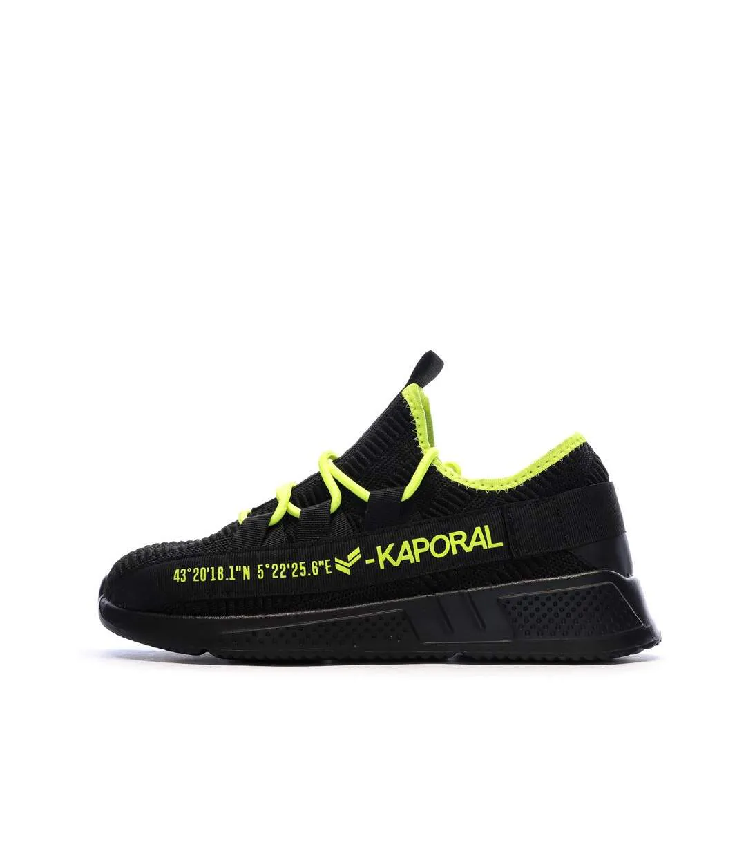 Baskets noir/jaune homme kaporal dofino-1