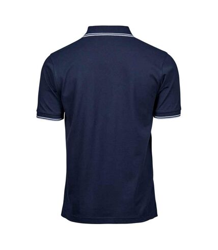 Tee Jays Mens Tipped Stretch Polo Shirt (Navy/White) - UTPC5825