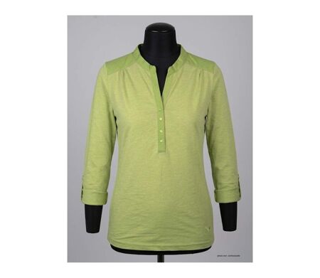 Tee-shirt MAYFLOWER DIMAGO3 manches longues : le style bi-matière vert anis
