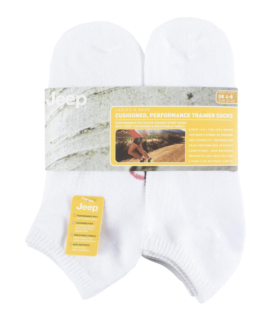 6 Pr Chaussettes Sport Femme Basses Anti Ampoules-2