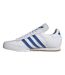 Childrens/kids Samba Super Leather Trainers White Blue Adidas-3