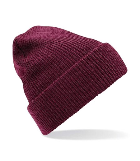 Beechfield Heritage Adults Unisex Premium Plain Winter Beanie Hat (Burgundy) - UTRW2023