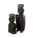 Statue Déco Assise Ethnique 33cm Noir-2