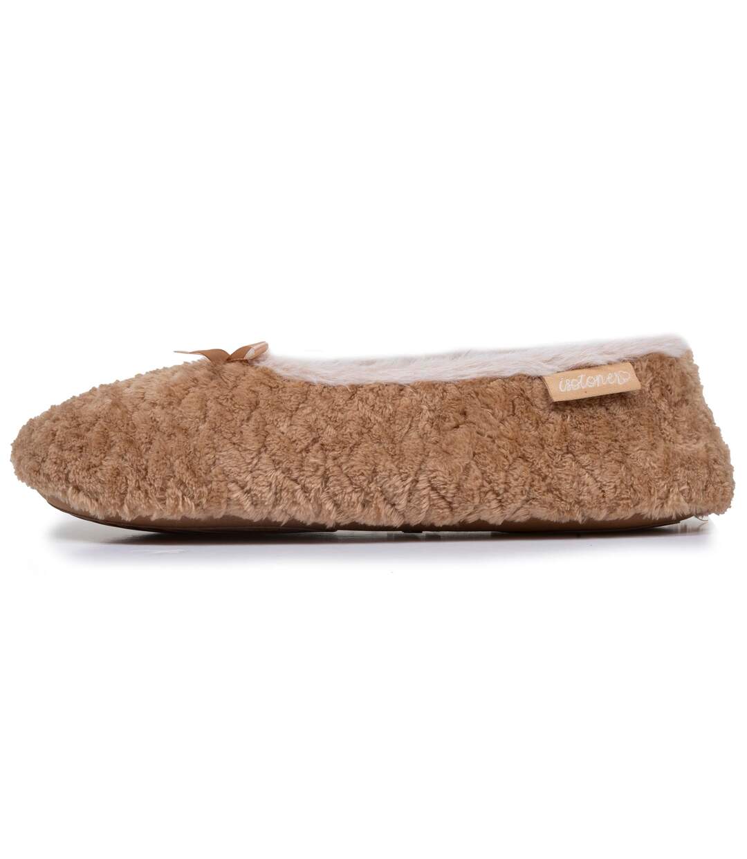 Isotoner Chaussons extra-light Ballerines femme micro éponge, semelle antidérapante-3