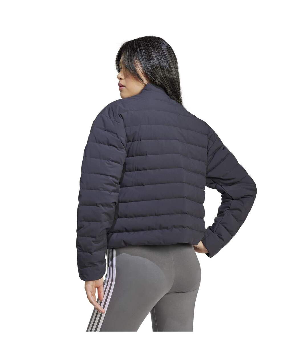 Womens/ladies Helionic Light Padded Jacket Black Adidas-3