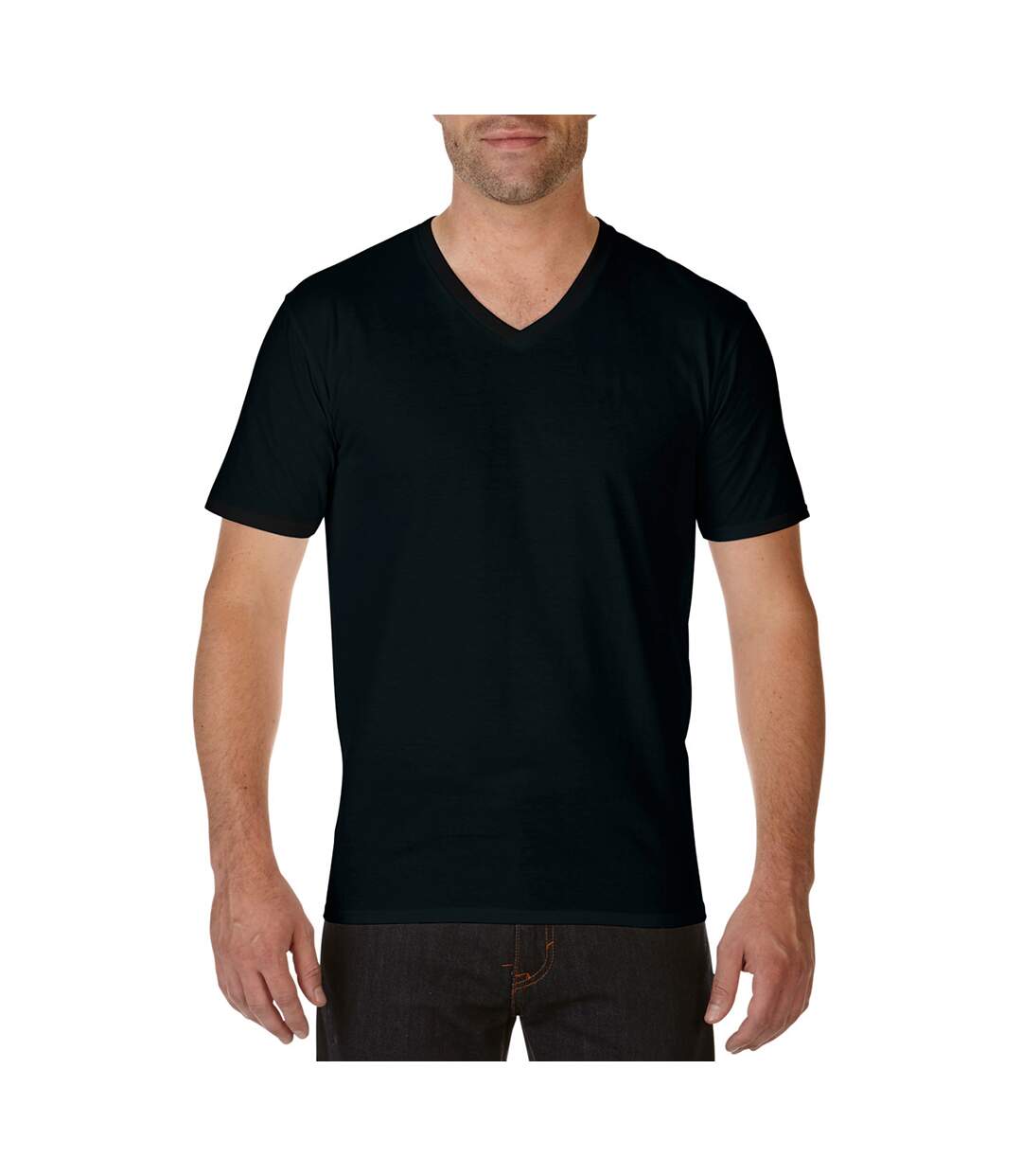 Gildan Premium - T-shirt à col V - Homme (Noir) - UTBC3483
