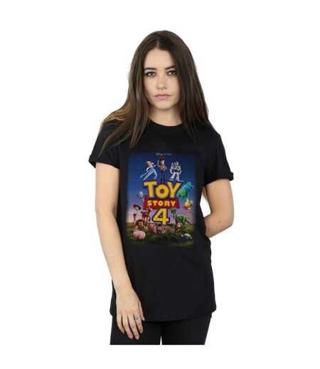 Disney Femmes/Ladies - Toy Story 4 Poster Art - T-shirt boyfriend en coton (Noir) - UTBI46970