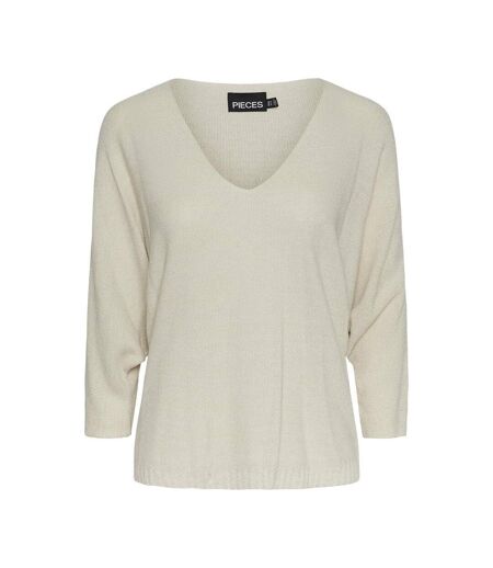 Pull beige femme pieces nuria