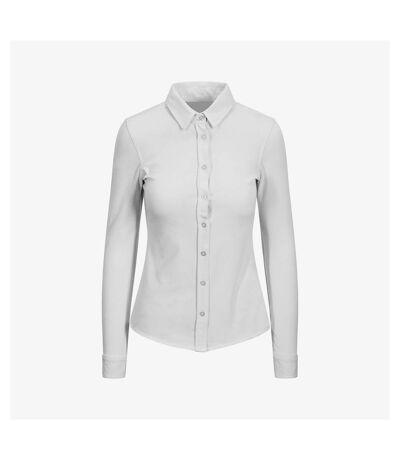 AWDis So Denim Womens/Ladies Anna Knitted Long Sleeve Shirt (White) - UTPC3556
