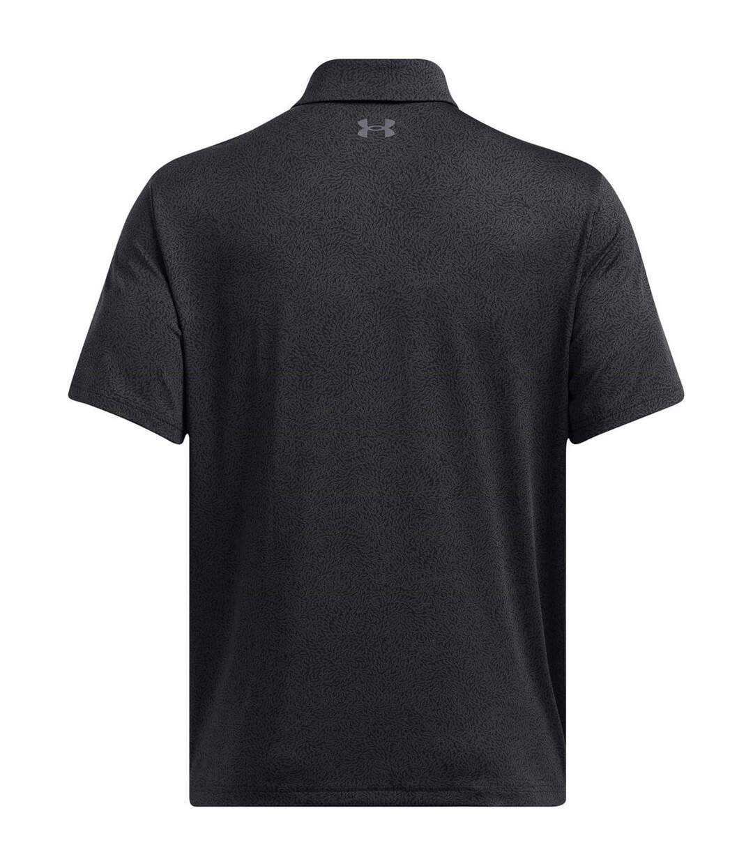 Mens Performance Plain Polo Shirt Black Under Armour-3