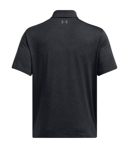 Mens Performance Plain Polo Shirt Black Under Armour