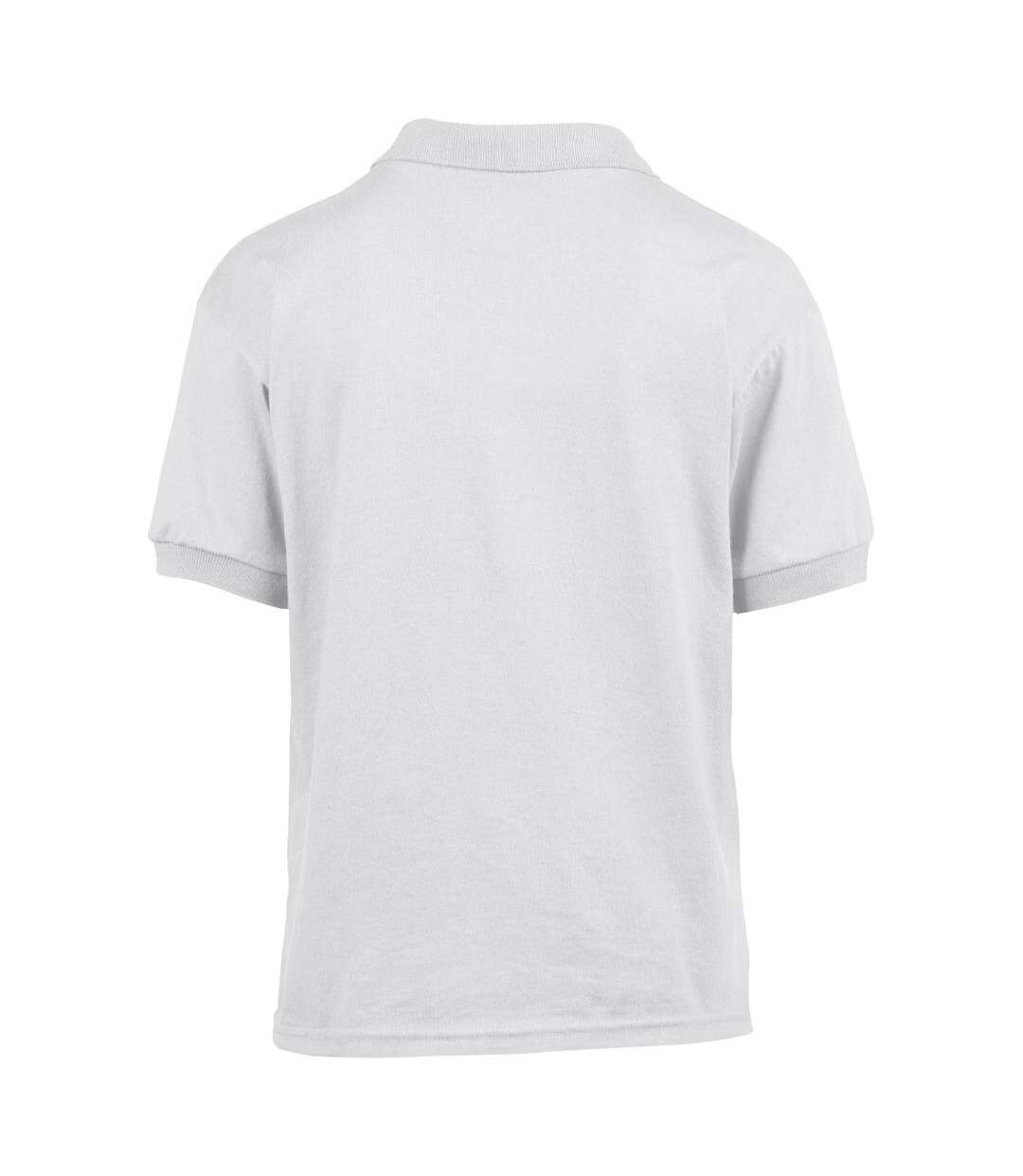 Dryblend polo enfant unisexe blanc Gildan-2