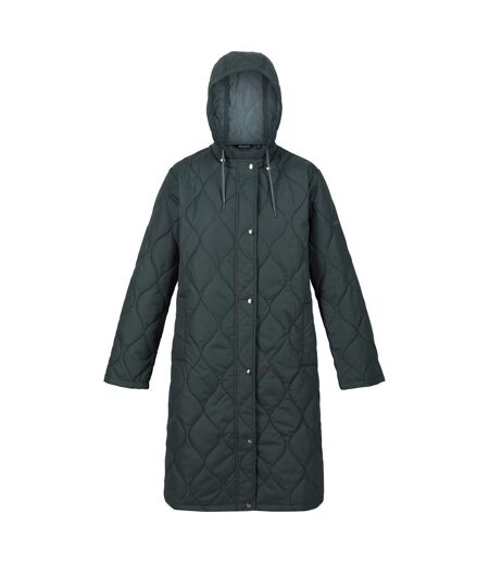 Regatta Womens/Ladies Jaycee Quilted Hooded Jacket (Darkest Spruce/Dark Forest Green) - UTRG9211