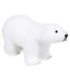 Statuette Déco Ours Manteau 21cm Blanc-1