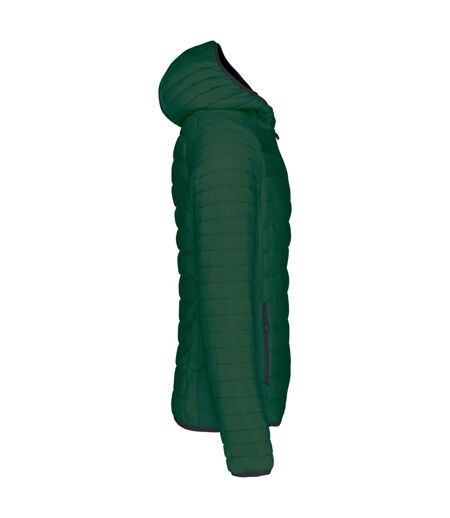 Kariban Mens Lightweight Hooded Padded Jacket (Forest Green)