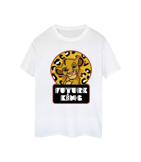 Disney Womens/Ladies The Lion King Future Simba Cotton Boyfriend T-Shirt (Blanc) - UTBI29449