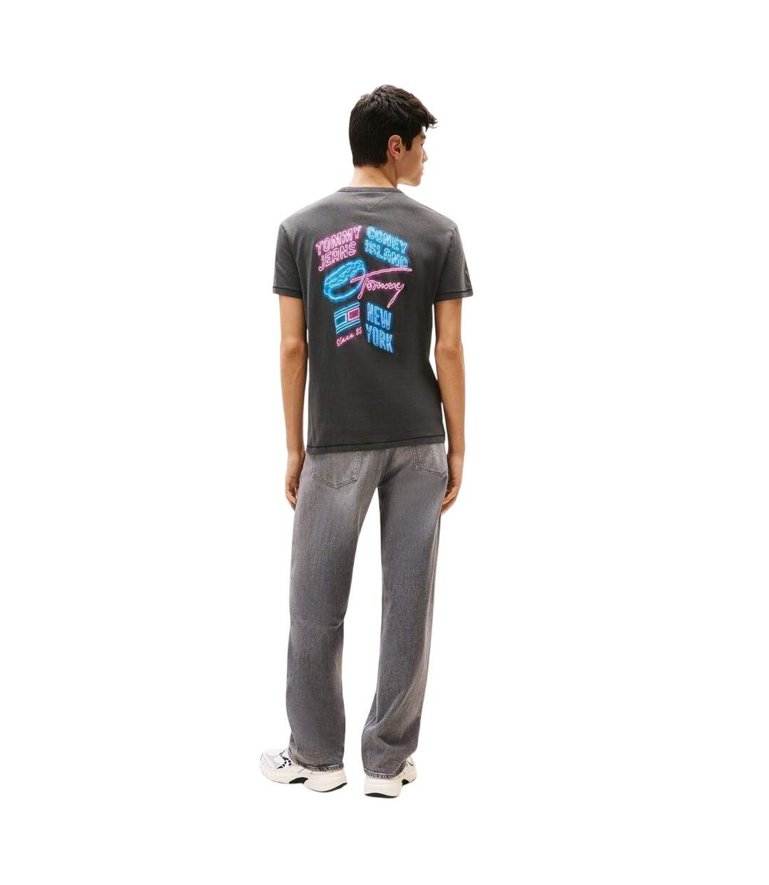 T-shirt Motif/style Enseigne Néon Homme Noir Tommy Jeans-2