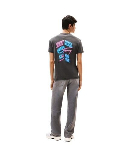 T-shirt Motif/style Enseigne Néon Homme Noir Tommy Jeans