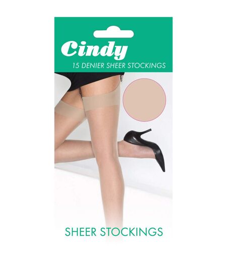 Bas Pour Porte-jarretelles 15 Deniers 1 Paire Femme Bambou Cindy