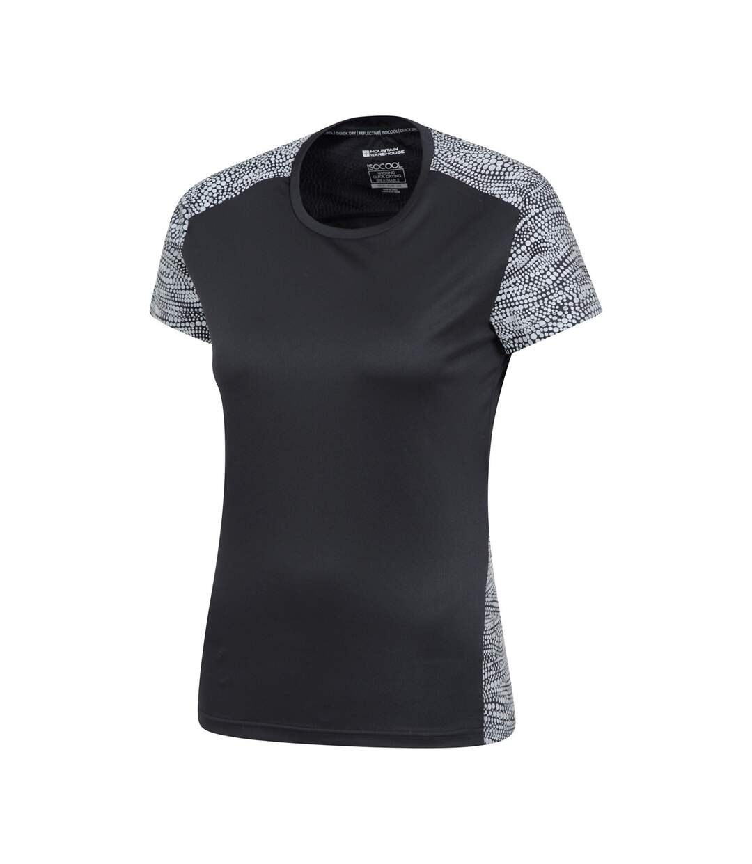 T-shirt Pro Femme Noir Mountain Warehouse-3