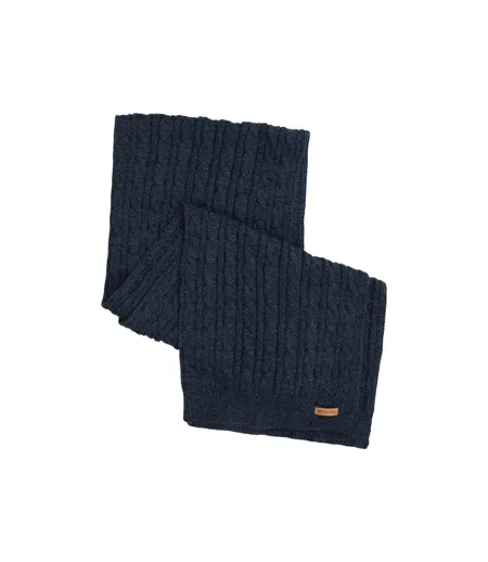 Drew Knitted Scarf One Size Navy Animal