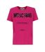T-shirt Motif/style Brillant Couture Homme Rose Moschino-1