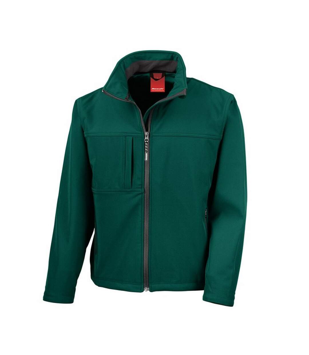 Mens classic soft shell jacket bottle green Result-1