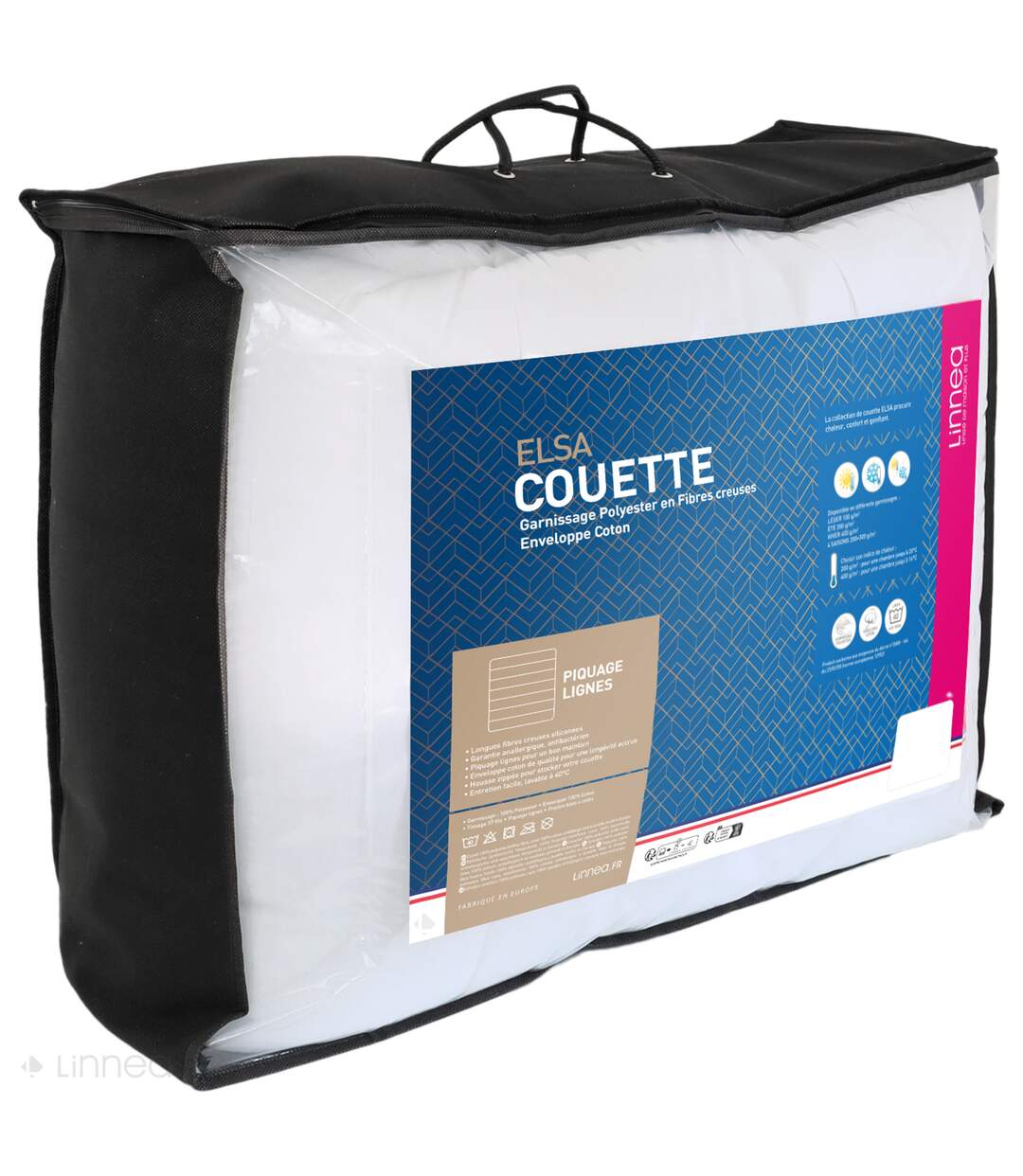 Couette ELSA garnissage fibre polyester 4 saisons 200 + 300 g/m2-4