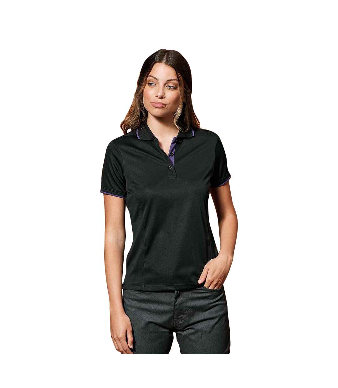 Coolchecker polo sport femme noir/rouge Premier