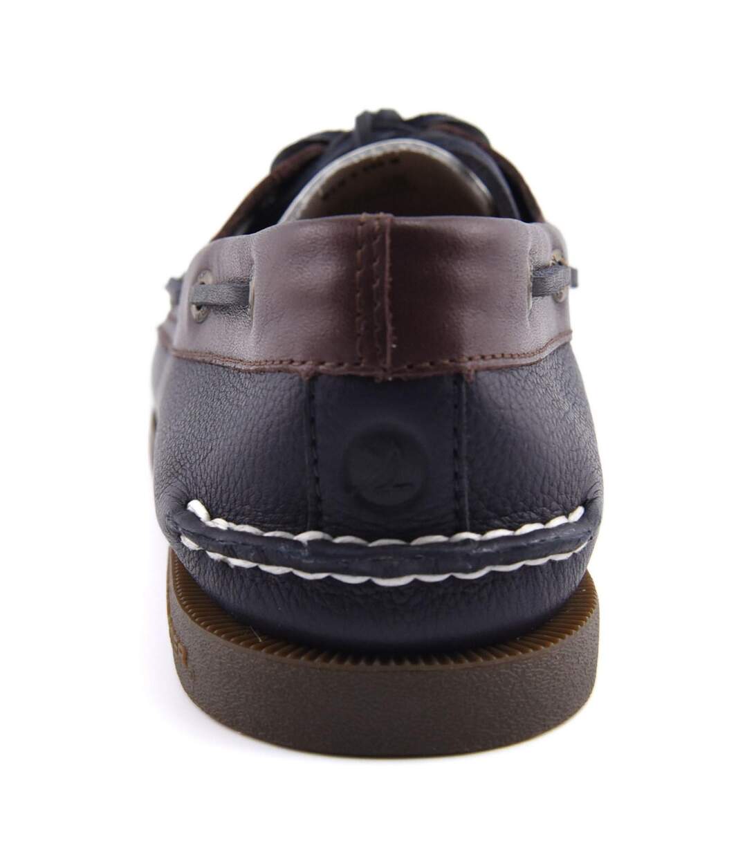 Mens Authentic Original Leather 2 Eyelet Boat Shoes Navy White Brown Sperry-1